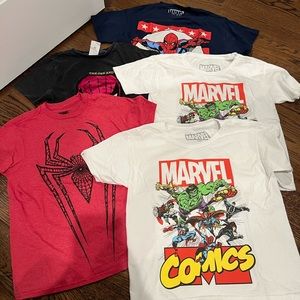 5 Marvel T-shirts.